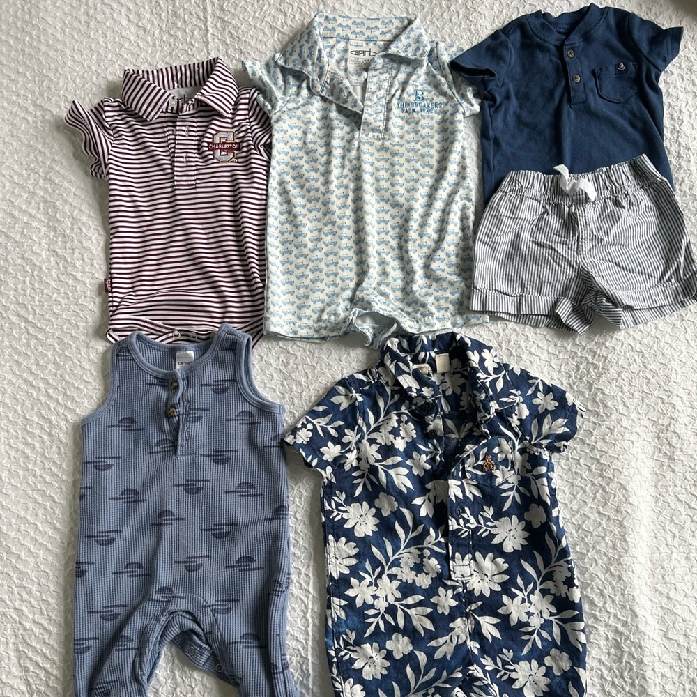 Lot of boys 0-3 month summer outfits